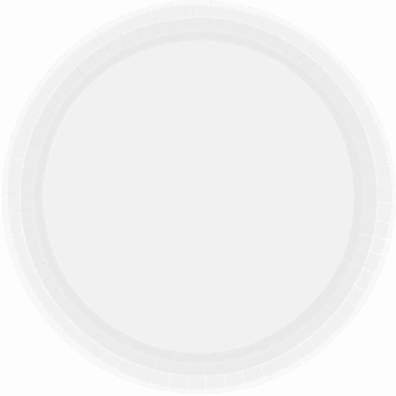 Paper Plate Round  White